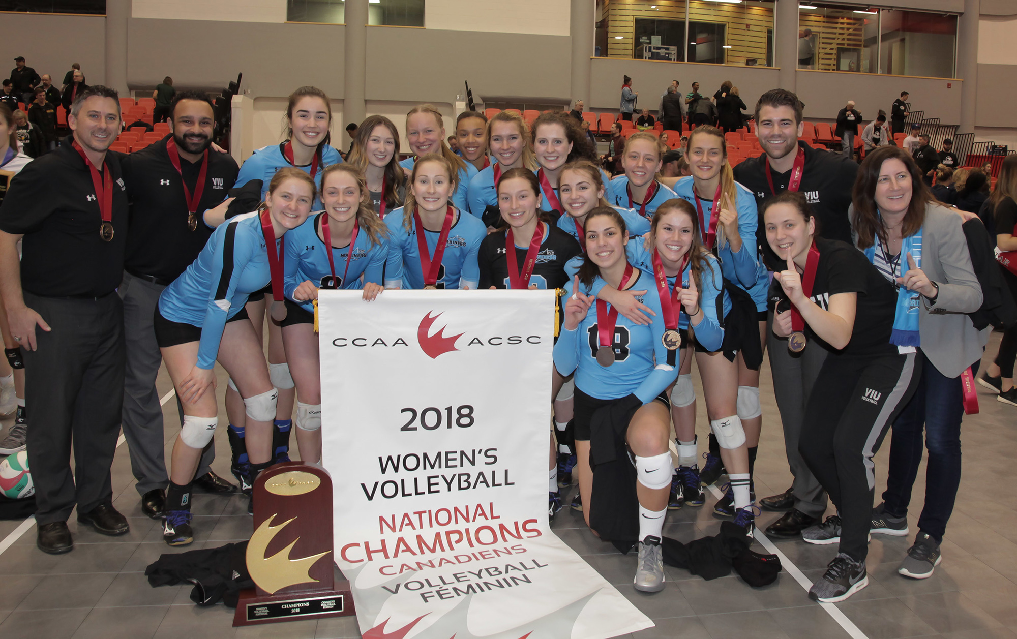 2018 VIU Mariners Women's Volleyball - Gold Medallists